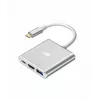 USB-C-Adapter-Hub TB AKTBXVAU3HMPDAV — 3-in-1: HDMI + USB-A + USB-C PD, strieborná