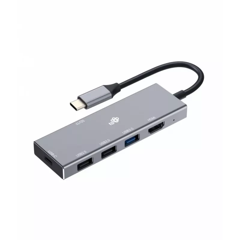 TB USB-C 7v1 adaptér USB 3.0, 2xUSB 2.0, HDMI, PD, SD/TF