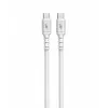 USB C - USB C kábel 1m. silikón biely