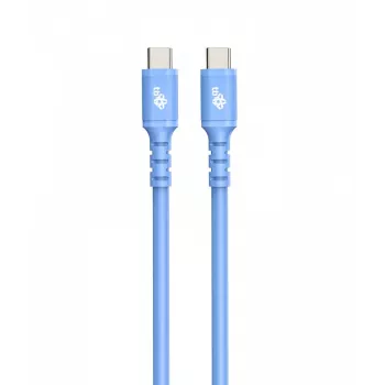 USB C - USB C kábel 1m. silikón modrý