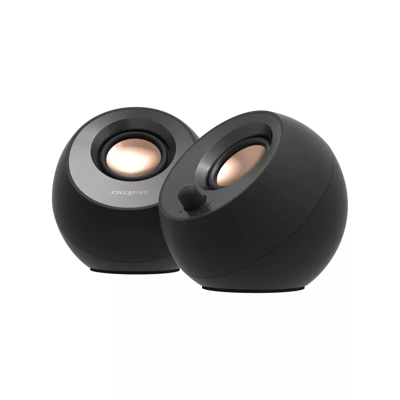 CREATIVE Pebble V3 minimalistické 2.0 USB-C stolové reproduktory s USB audio, Clear Dialog Enhancement, Bluetooth 5.0, 8W RMS so 16W špičkovým výkonom