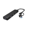 USB hub NATEC Mayfly USB 3.2 Gen 1 Type-A Type-C 5000 Mbit/s čierny