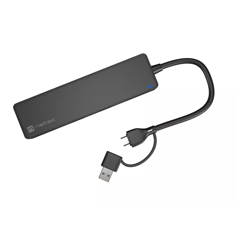 USB hub NATEC Mayfly USB 3.2 Gen 1 Type-A Type-C 5000 Mbit/s čierny