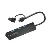 USB hub NATEC Mayfly USB 3.2 Gen 1 Type-A Type-C 5000 Mbit/s čierny
