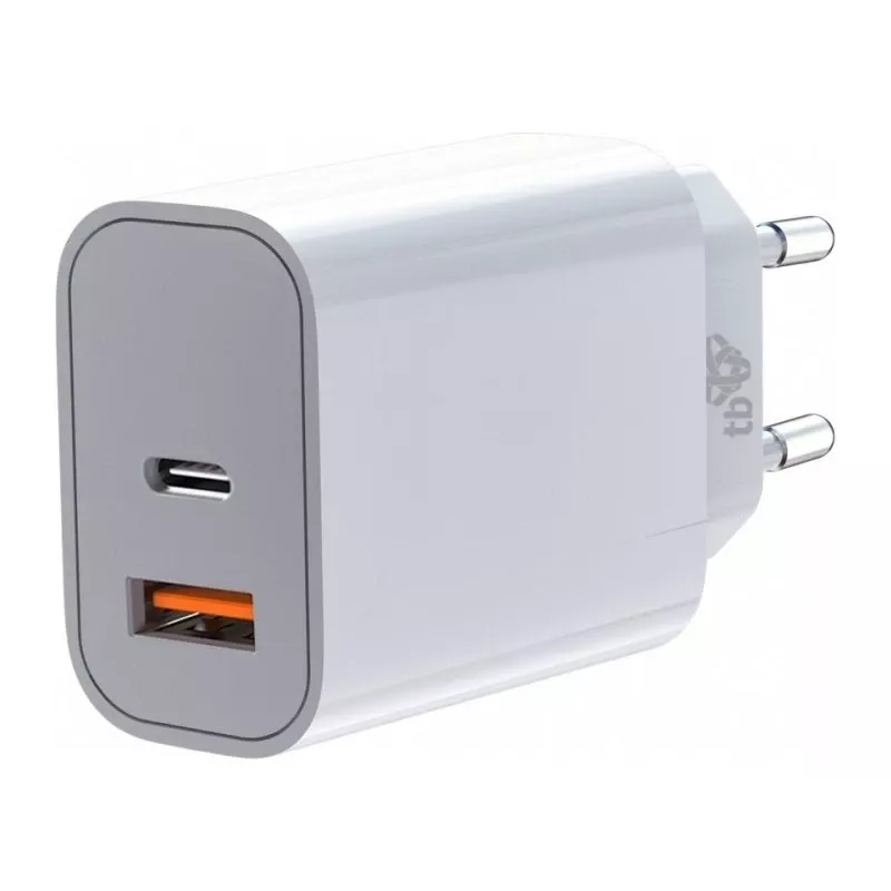 Univerzálna nabíjačka 2x3A USB C + USB A Power Delivery biela