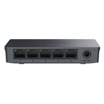 Grandstream GWN7700 Layer 2 neřízený switch 5x Gigabit porty 10Gbps switching capacity 802.1p QoS čierna desktop/nástenná montáž 5VDC