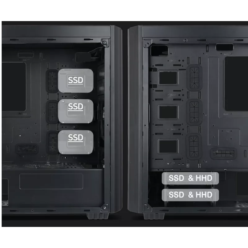Gembird Fornax K500 ATX počítačová skriňa, Midi-Tower, čierna