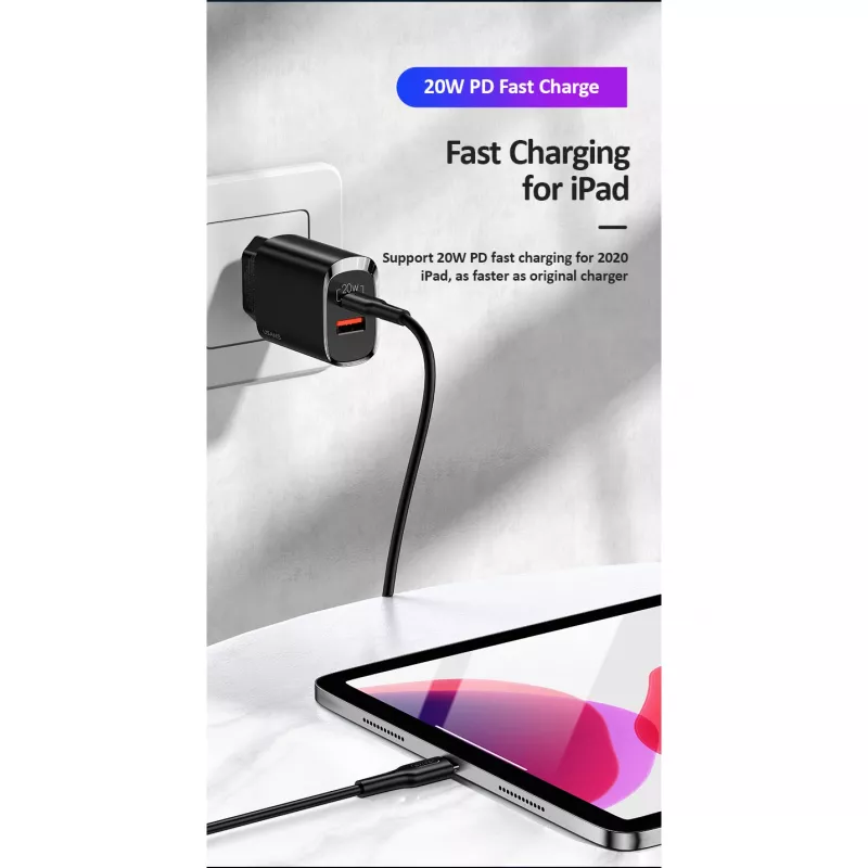 Nabíjačka usams T35 20W PD3 USB-C na USB rýchlonabíjací adaptér