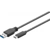 Wentronic Goobay USB 3.0 SuperSpeed kábel > USB-C™, čierny, 2 m - USB 3.0 konektor samec (typ A) > USB-C konektor samec (71221)