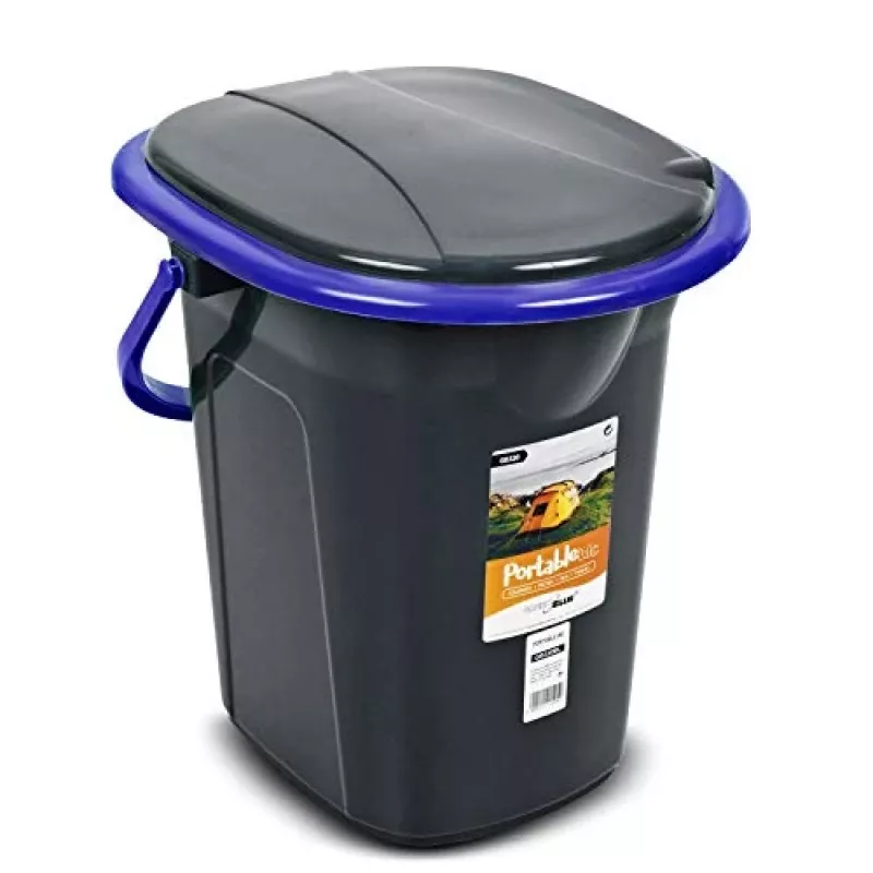 GreenBlue GB320BB prenosná kempingová toaleta typu vedro, 19 l, čierna/námornícka modrá