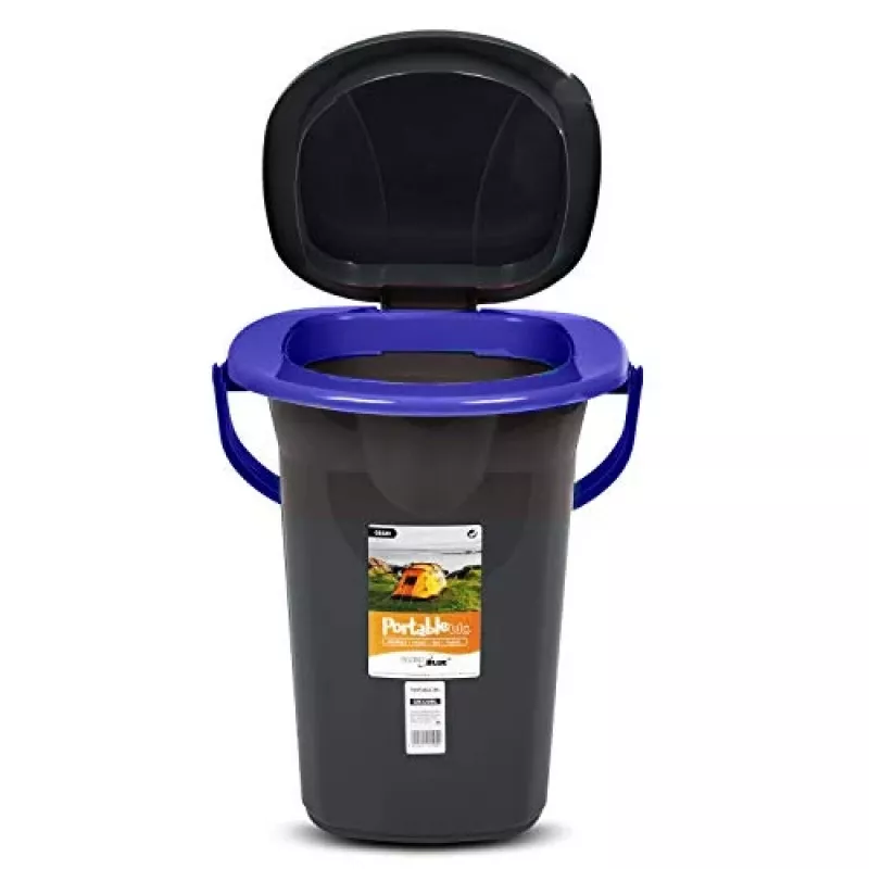 GreenBlue GB320BB prenosná kempingová toaleta typu vedro, 19 l, čierna/námornícka modrá