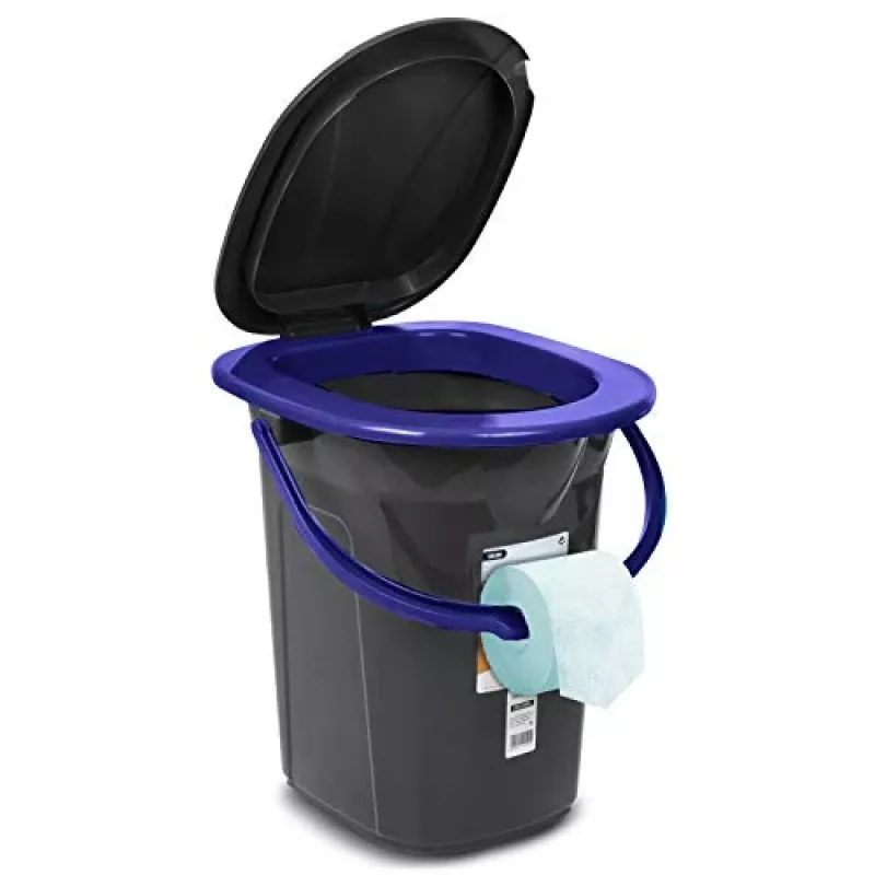 GreenBlue GB320BB prenosná kempingová toaleta typu vedro, 19 l, čierna/námornícka modrá