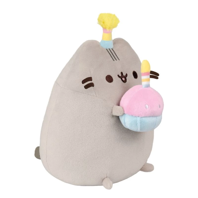 Plüšová hračka Pusheen od Pusheen — 24 cm narodeninová čiapka s tortou plüšová hračka
