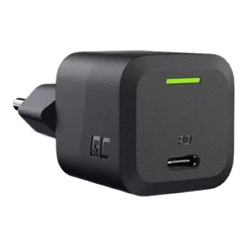 Nabíjačka pre mobilné zariadenia Green Cell CHARGC06, USB-C 33W, Quick Charge 3.0, AC vstup 100–240V, čierna