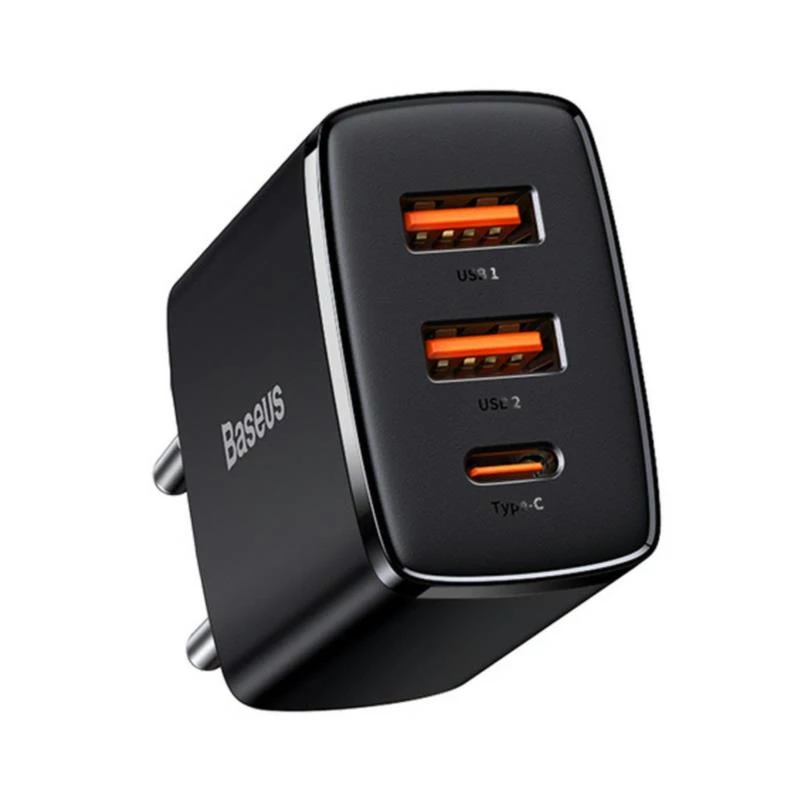 Baseus 30W USB nabíjačka QC PD3.0 Type-C PD rýchlonabíjačka pre iPhone 17 16 15 14 13 12 Pro Max Xiaomi Samsung
