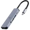 Gembird A-CM-COMBO5-02 dokovacia stanica/port replikátor pre notebook káblový USB 3.2 Gen 1 (3.1 Gen 1) Type-C strieborná