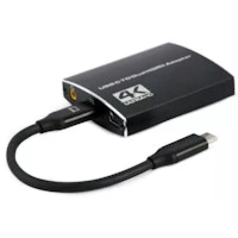 Gembird A-CM-HDMIF2-01 USB-C na Dual-HDMI adaptér, 4K 60Hz, čierny
