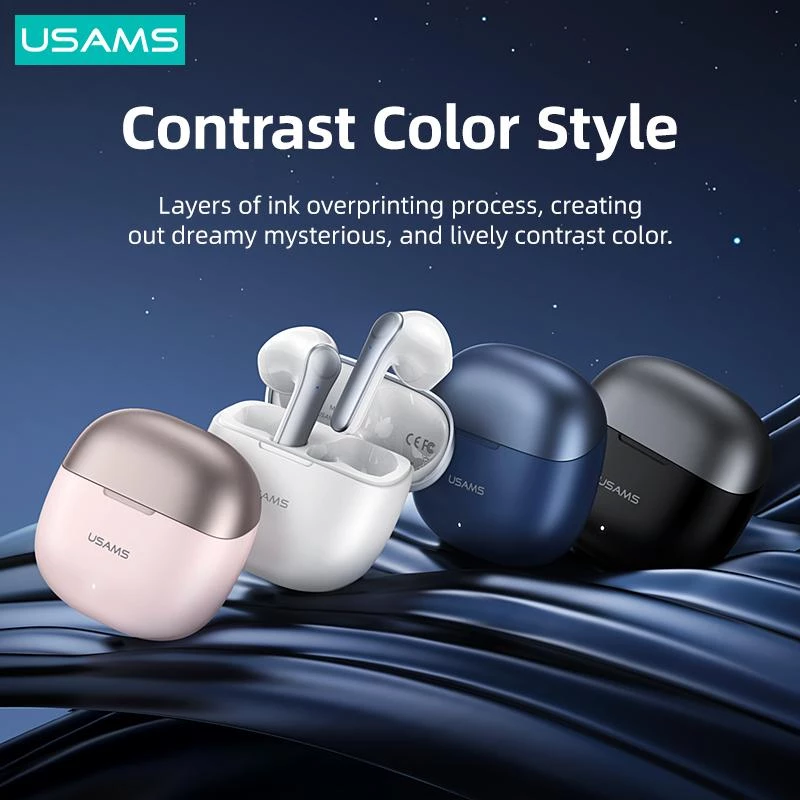 Slúchadlá USAMS TWSXH Series Dual Mic Wireless modrá/modrá BHUXH03