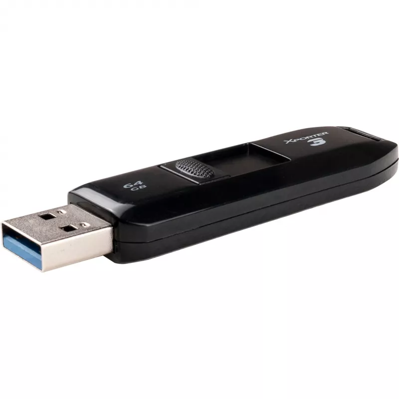 USB flash disk PATRIOT Xporter 64 GB USB Type-A 3.2 Gen 1 (posuvný, čierny, 80 MB/s)