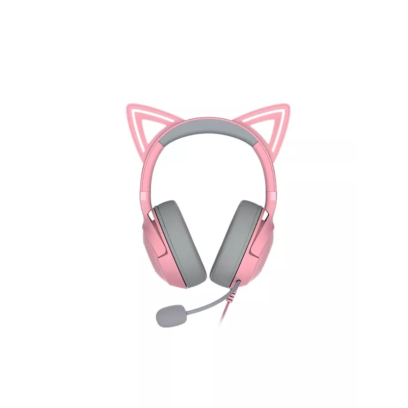Razer Kraken Kitty V2 RZ04-04730200-R3M1 drôtová herná náhlavná súprava, USB-A, mikrofón, meniče 40 mm, Quartz Pink