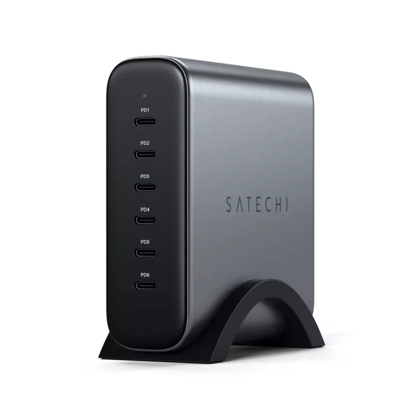 Indoor nabíjačka Satechi ST-C200GM-EU univerzálna sivá 6 USB Type-C portov