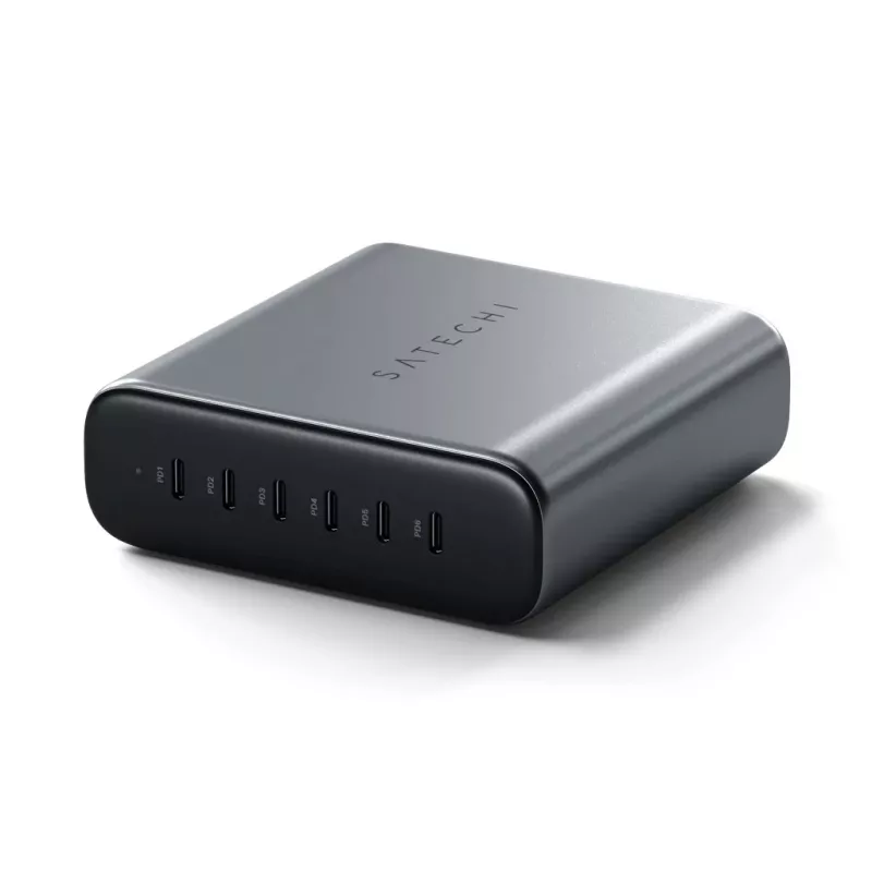 Indoor nabíjačka Satechi ST-C200GM-EU univerzálna sivá 6 USB Type-C portov
