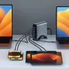 Indoor nabíjačka Satechi ST-C200GM-EU univerzálna sivá 6 USB Type-C portov