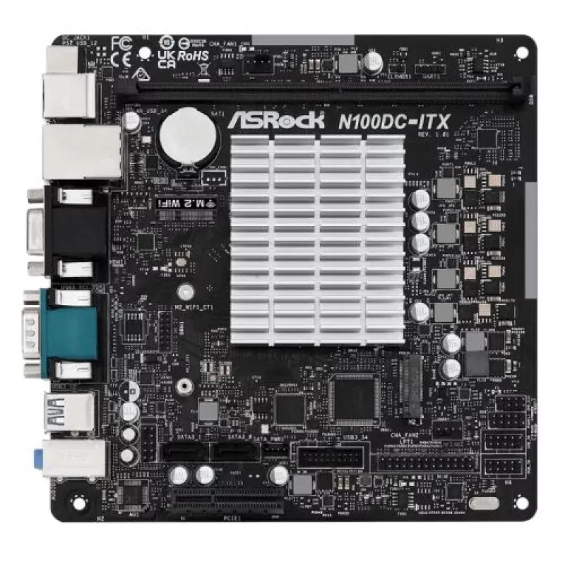 ASRock N100DC-ITX – Intel Quad-Core procesor N100 (až do 3,4 GHz) DDR4- 2 SATA3, podporuje Intel Turbo Boost Technology Mini ITX (280) základné dosky