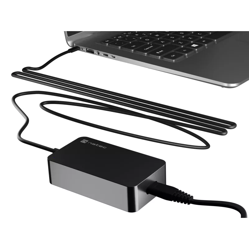 NATEC Grayling USB-C 45W napájací zdroj univerzálny čierny