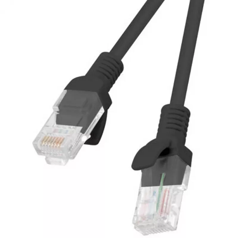Lanberg PCU5-20CC-0025-BK Patch kábel Cat.5e UTP, 0,25 m, Čierna, balenie 10 ks