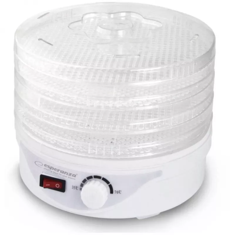 Esperanza EKD003 sušička potravín priehľadná, biela 250 W