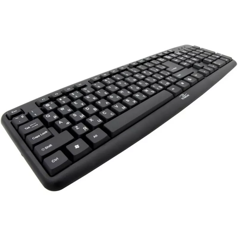 Esperanza TKR101 klávesnica Office USB QWERTY anglická, ruská čierna