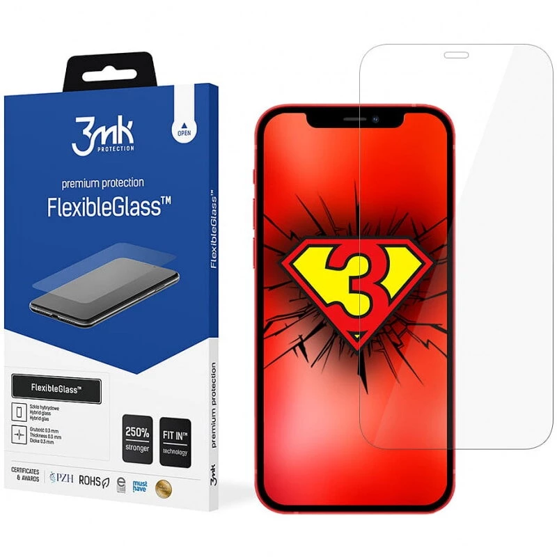 3MK FlexibleGlass ochranná fólia displeja pre iPhone 12/12 Pro