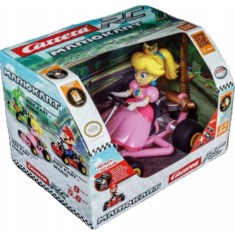 Carrera RC 370200986P Mario Kart Pipe Kart Peach, 2,4 GHz, výdrž batérie 30 min, od 6 rokov