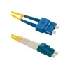 Qoltec - patch kábel - Singlemode SC/UPC (M) na Singlemode LC/UPC (M) - 1 m - optické vlákno - duplex - 9/125 mikrometrov - G.652D