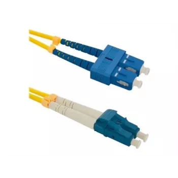 Qoltec - patch kábel - Singlemode SC/UPC (M) na Singlemode LC/UPC (M) - 1 m - optické vlákno - duplex - 9/125 mikrometrov - G.652D