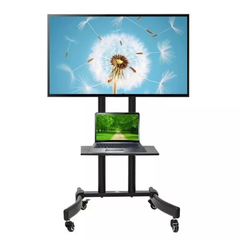 Maclean MC-739 profesionálny TV vozík na kolieskach, 32-65 palcov (165,1 cm), max. 40 kg, VESA do 400x600, čierny