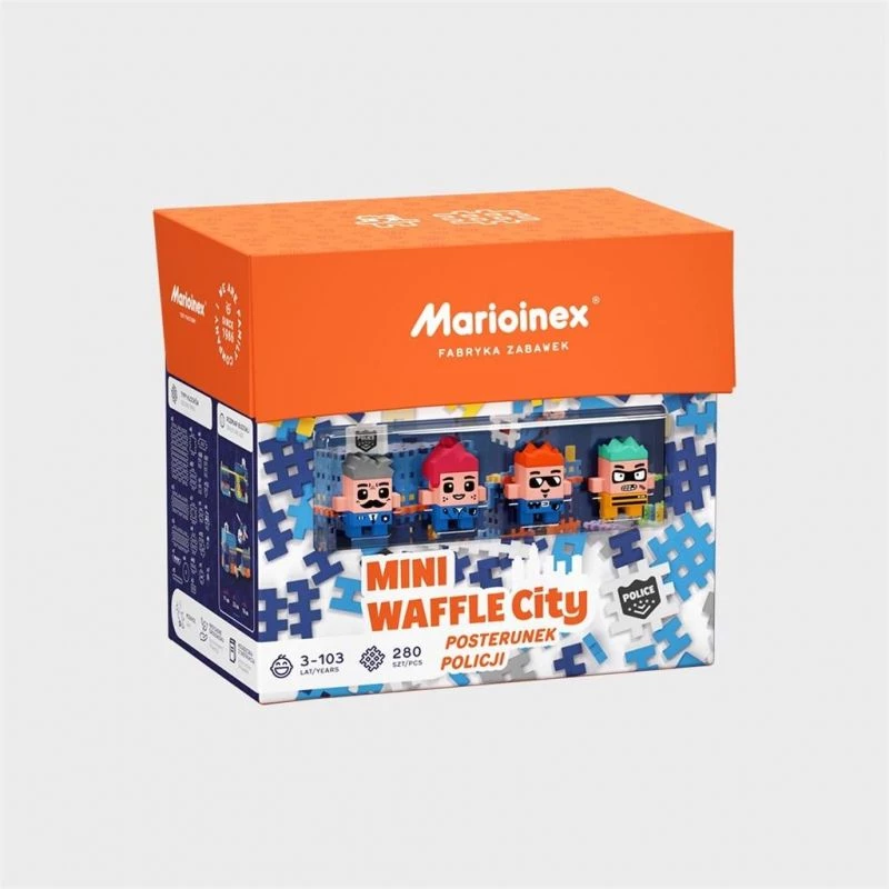 MARIOINEX Mini Waffle City policajná stanica stavebnica, 280 dielov