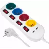 Predlžovacia zásuvka MACLEAN MCE229W — 4 zásuvky, 2× USB, 1,5 m kábel, Typ F, 10 A, biela