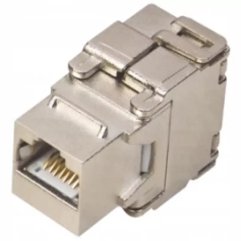 Alantec MKB-S6-1 zásuvka keystone RJ45, STP Cat6, bez náradia, strieborná