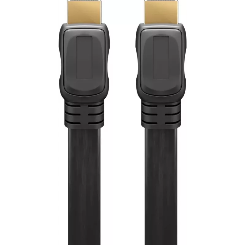 Goobay | High Speed HDMI plochý kábel s Ethernetom | 61279 | HDMI konektor samec (Type-A) | HDMI (Type-A) | HDMI na HDMI | 2 m
