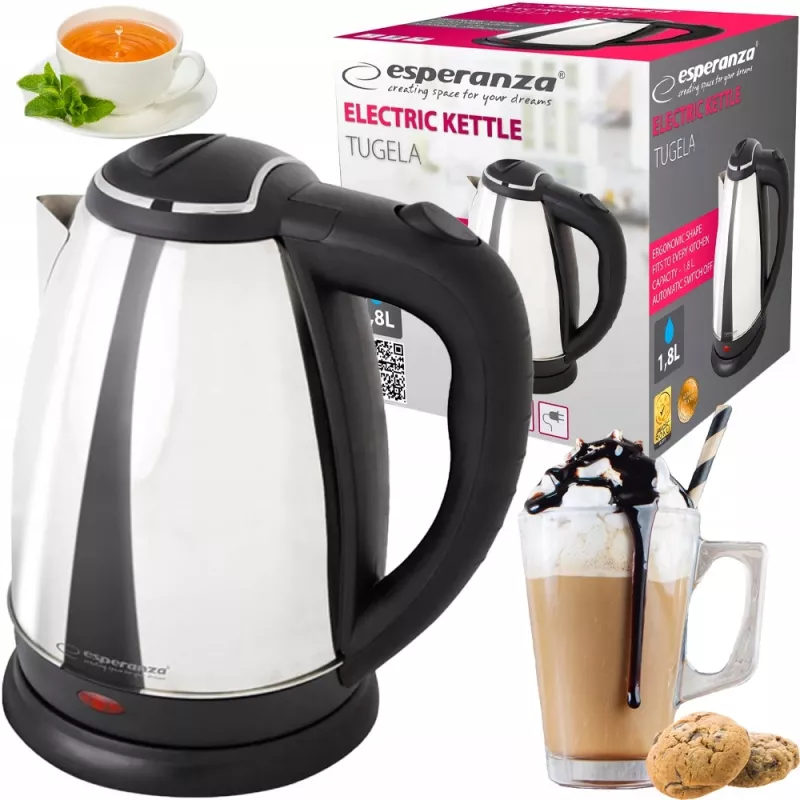 Esperanza EKK104S Rýchlovarná kanvica 1,8 L 2200 W strieborná