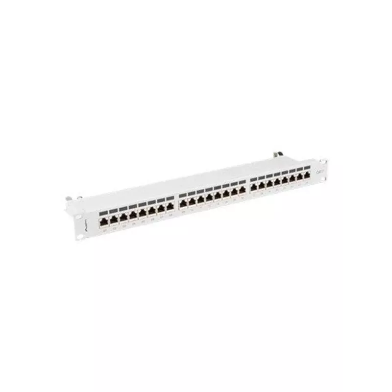 Lanberg PPS7-1024-S prepojovací panel 19 palcov 1U, 24 portov, Cat7, tienený FTP, sivý
