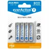 Nabíjacie AAA NiMH batérie everActive EVHRL03-800 – 1,2 V, 4 ks, valcové 44,5×10,5 mm