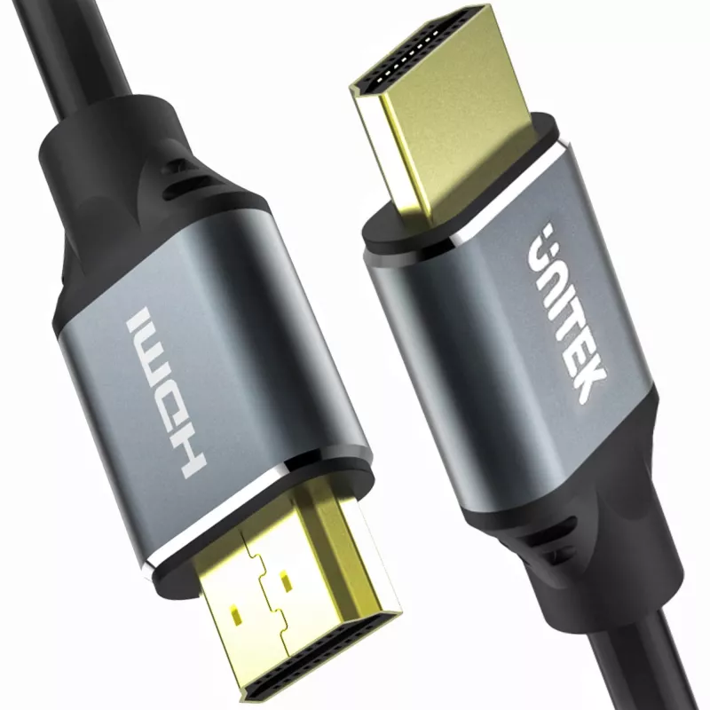 HDMI kábel Unitek C138W 2 m — HDMI 2.1, 48 Gbit/s, 4K/120Hz, HDR10 & Dolby Vision, ARC, pozlátené konektory