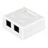Káblový spoj Alantec GN002 2×RJ45 zásuvka–zásuvka biela priama plast