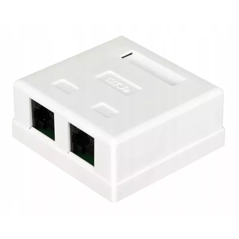 Káblový spoj Alantec GN002 2×RJ45 zásuvka–zásuvka biela priama plast