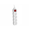 PowerWatch 3 m (4 zásuvky) biela s vypínačom