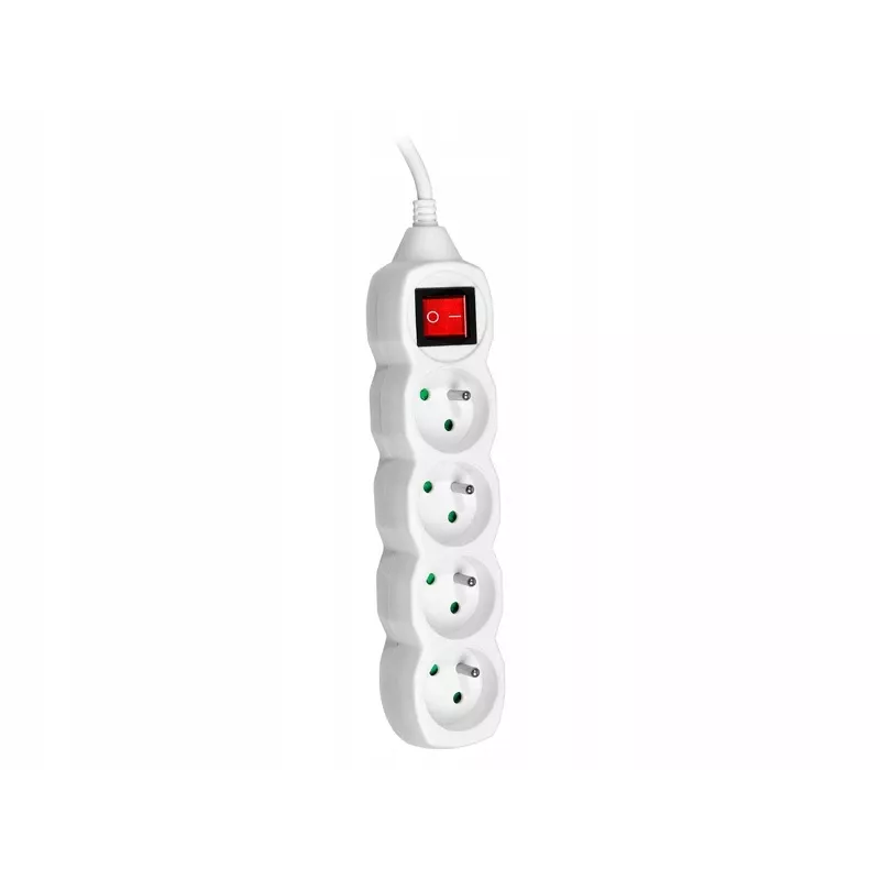 PowerWatch 3 m (4 zásuvky) biela s vypínačom