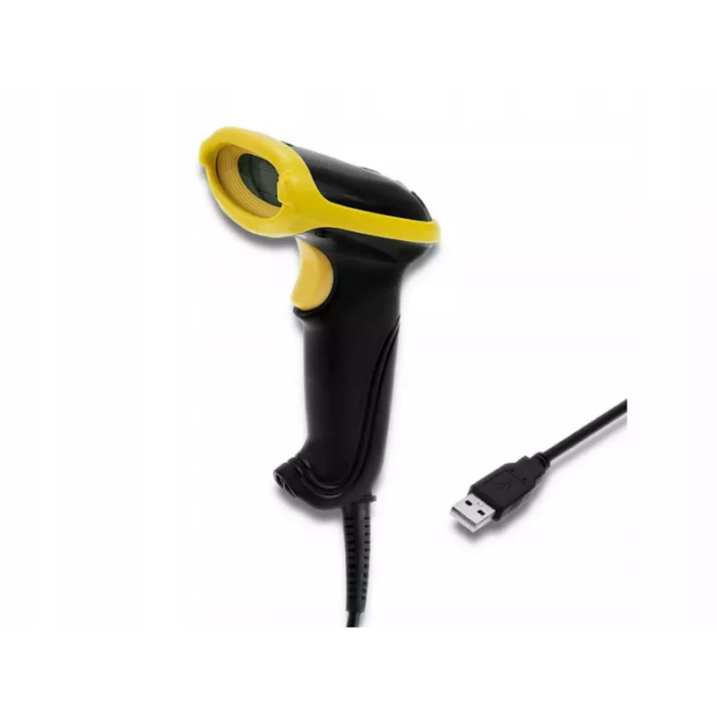 Qoltec 50867 laserová čítačka čiarových kódov 1D/2D, USB, čierna